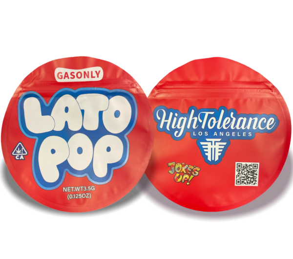 Lato Pop Red mylar bags 3.5 grams