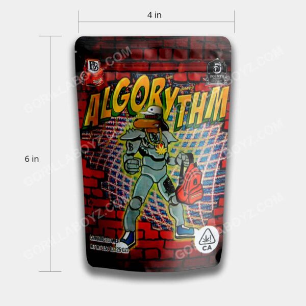 Algorythm mylar bag dimensions