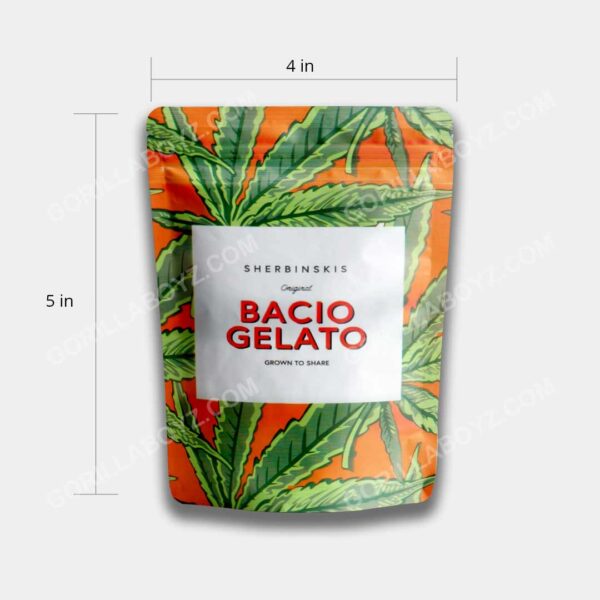 Bacio Gelato mylar bags
