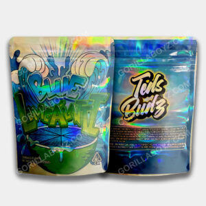 Blue Lime Alatti mylar bags 3.5 grams