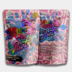 Bubblegum Runtz holographic 1 ounce mylar bags