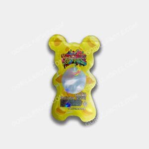 dank gummies yellow edible mylar bags 500mg