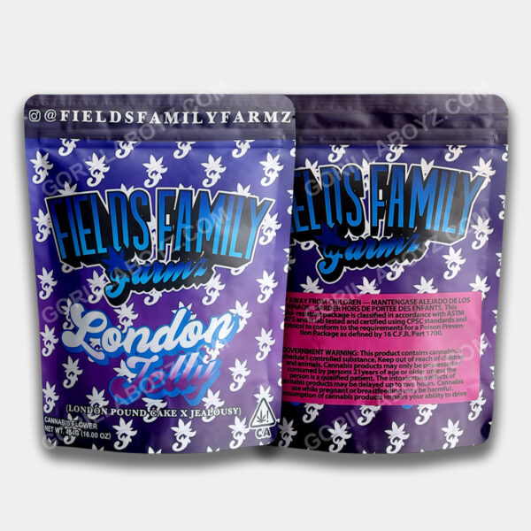 London Jelly Fields Family mylar bags 3.5 grams