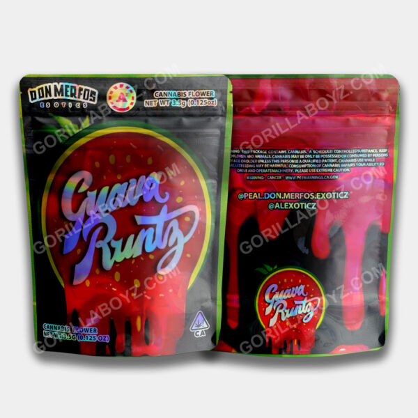 Guava Runtz mylar bags 3.5 grams