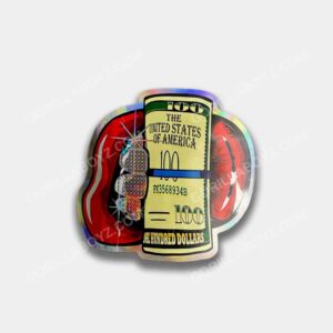 Hundred Dollar Lips mylar bags 3.5 grams