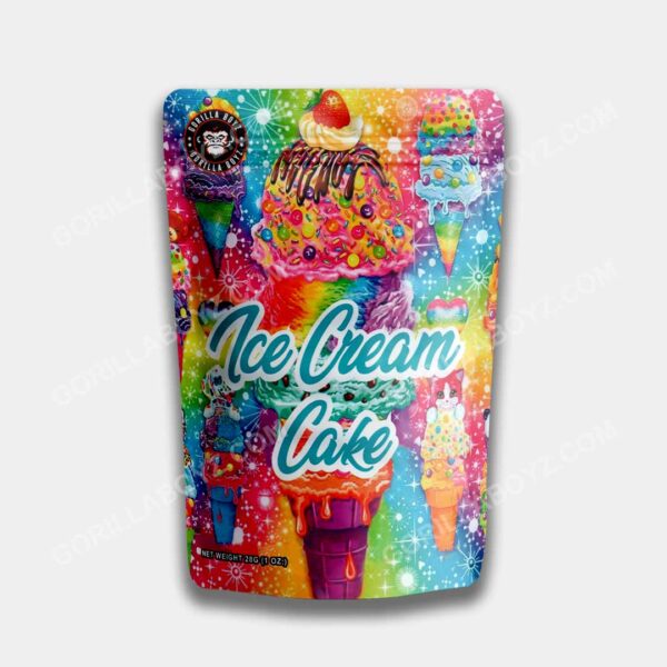 ice cream cake design mylar bags