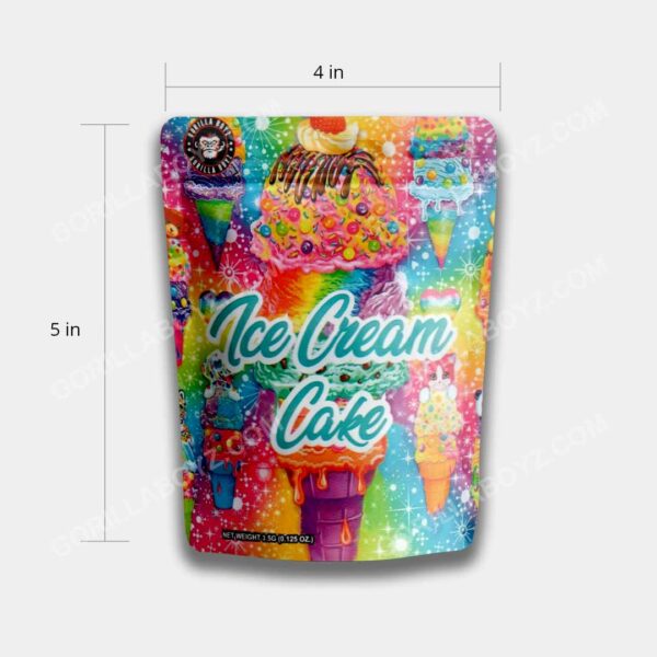 ice cream cake mylar bags 3.5 grams