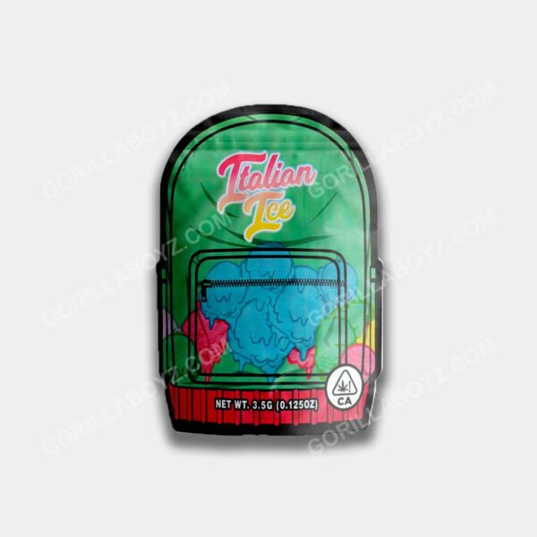 Italian Ice backpack 3D mylar bags 3.5 grams