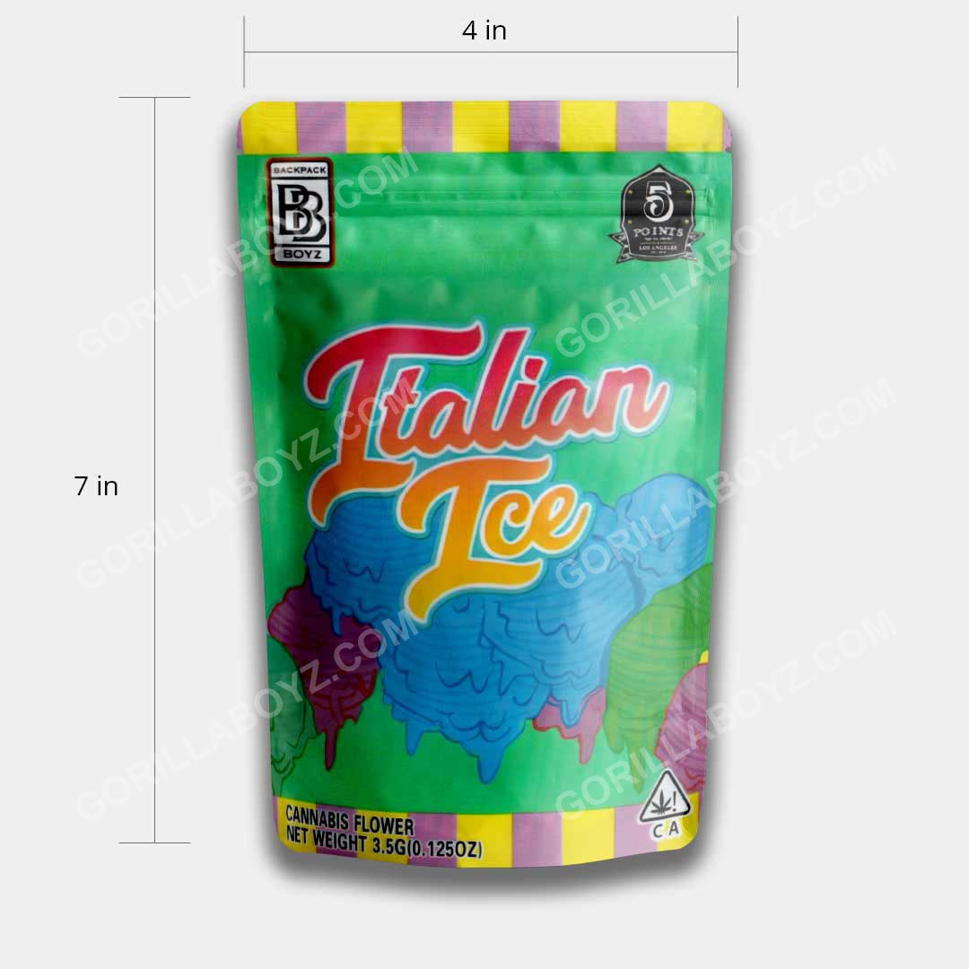 Italian Ice Mylar Bag 3.5 Grams Gorilla Boyz Inc