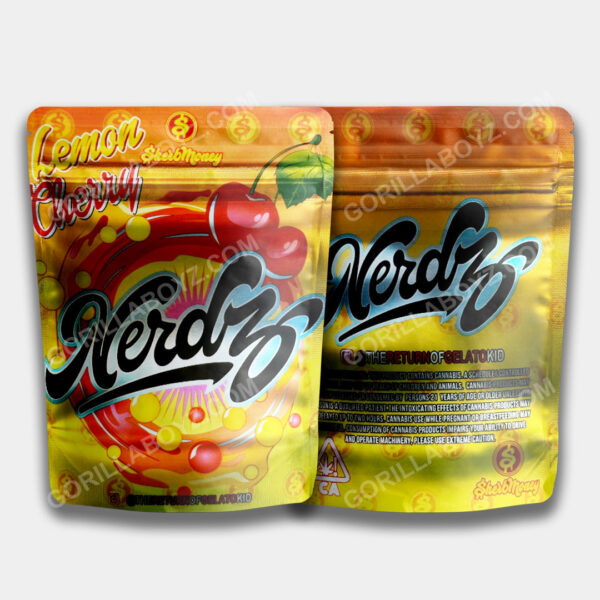 Lemon Cherry Nerdz Holographic mylar bags 3.5 grams