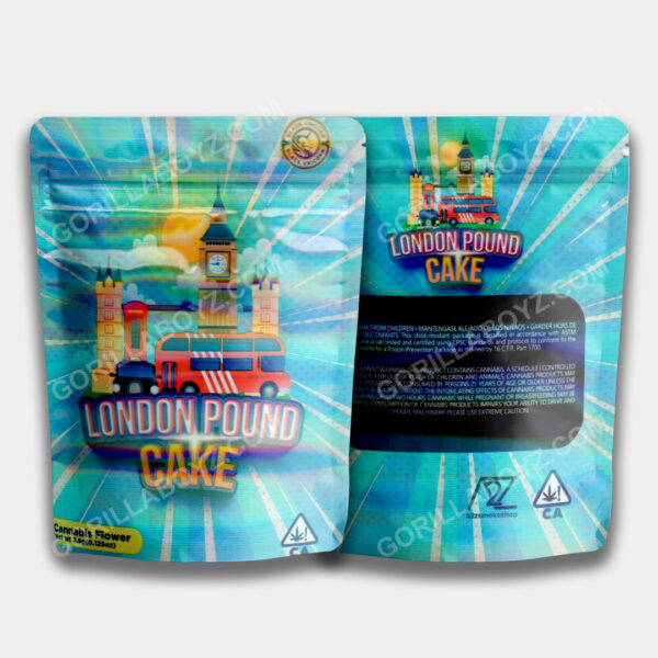 London Pound Cake mylar bags 3.5 grams