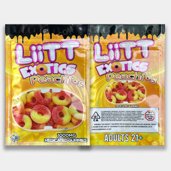 Liit Exotics Peachios Mylar Bag 1000 MG