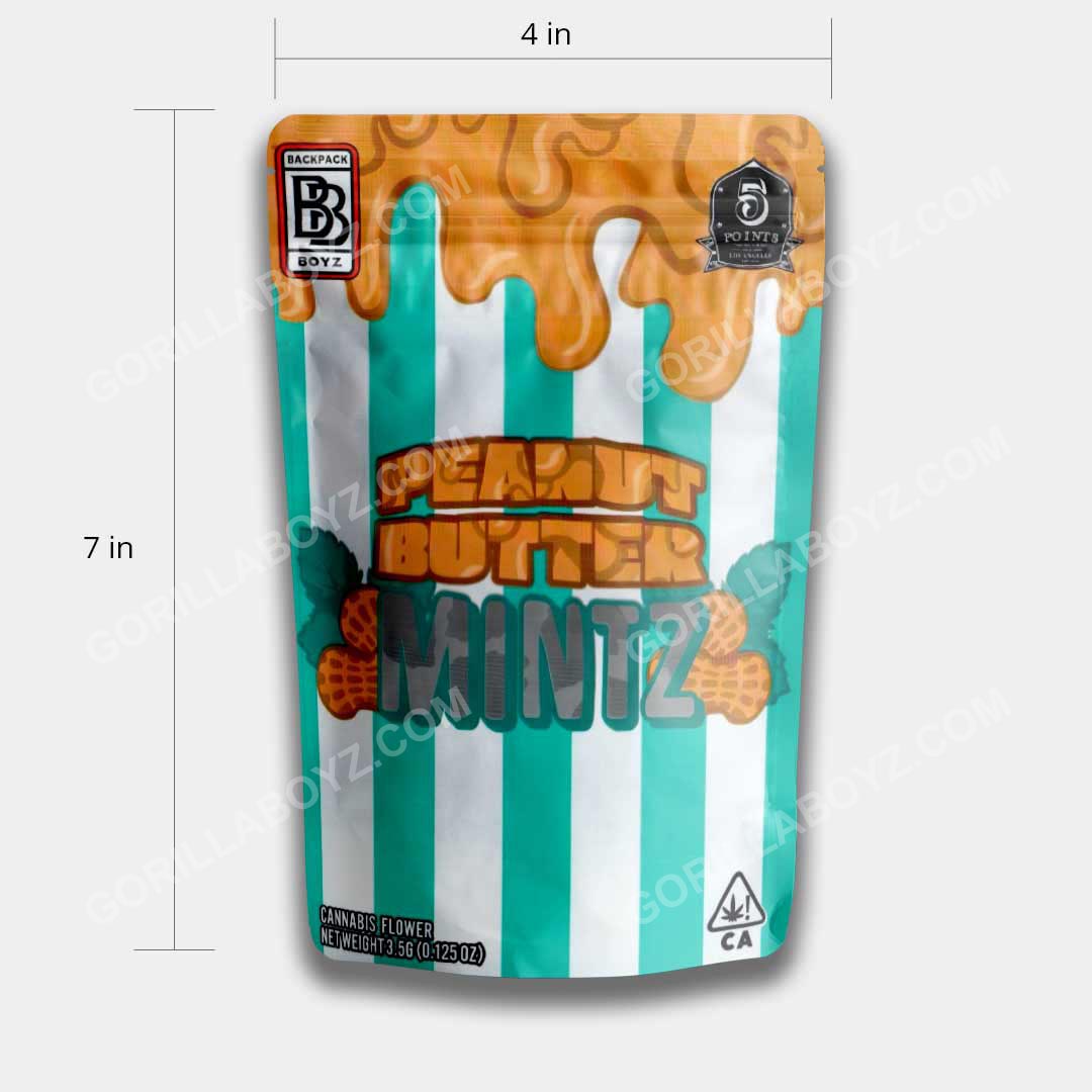 Peanut Butter Mintz Mylar Bag 3.5 Grams Gorilla Boyz Inc