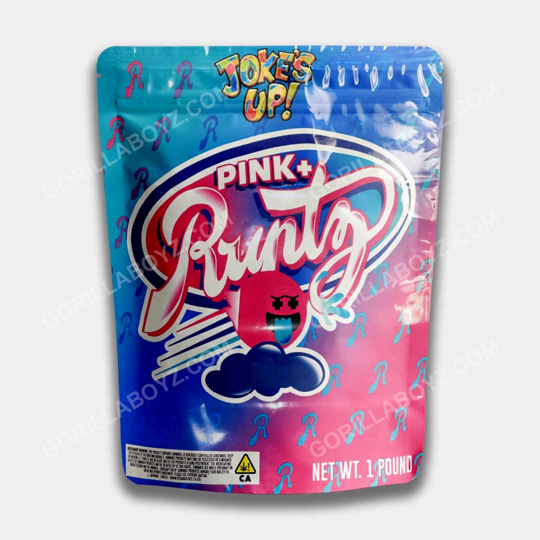 Pink Runtz Mylar Bag 16 Ounces (1lb) Gorilla Boyz Inc