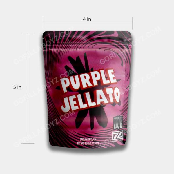 purple jellato mylar bags