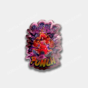 Purple Punch mylar bags 3.5 grams 3D design