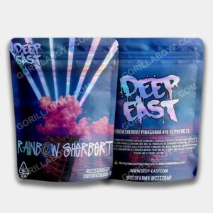 Rainbow Sherbert mylar bags 3.5 grams deep east