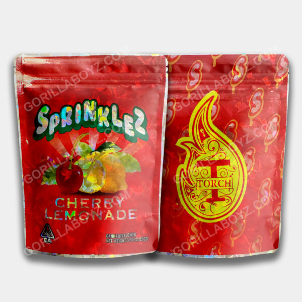 Sprinklez Cherry Lemonade Holographic mylar bags 3.5 grams
