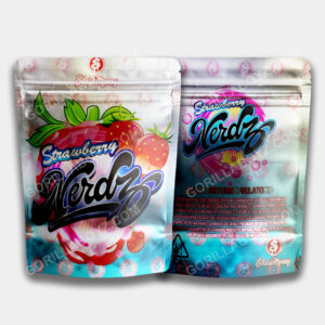 Strawberry Nerdz Holographic mylar bags 3.5 grams