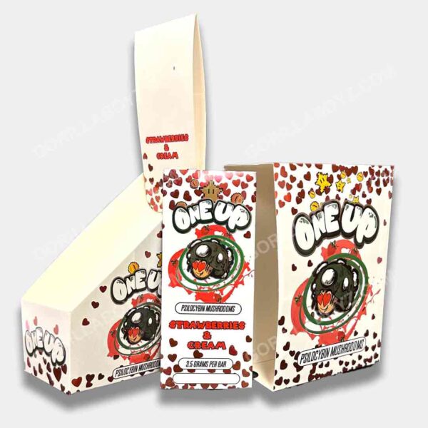 Strawberries & Cream one up shrooms packaging