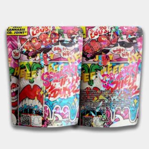 Strawberry Duela Dumz Holographic mylar bags 3.5 grams