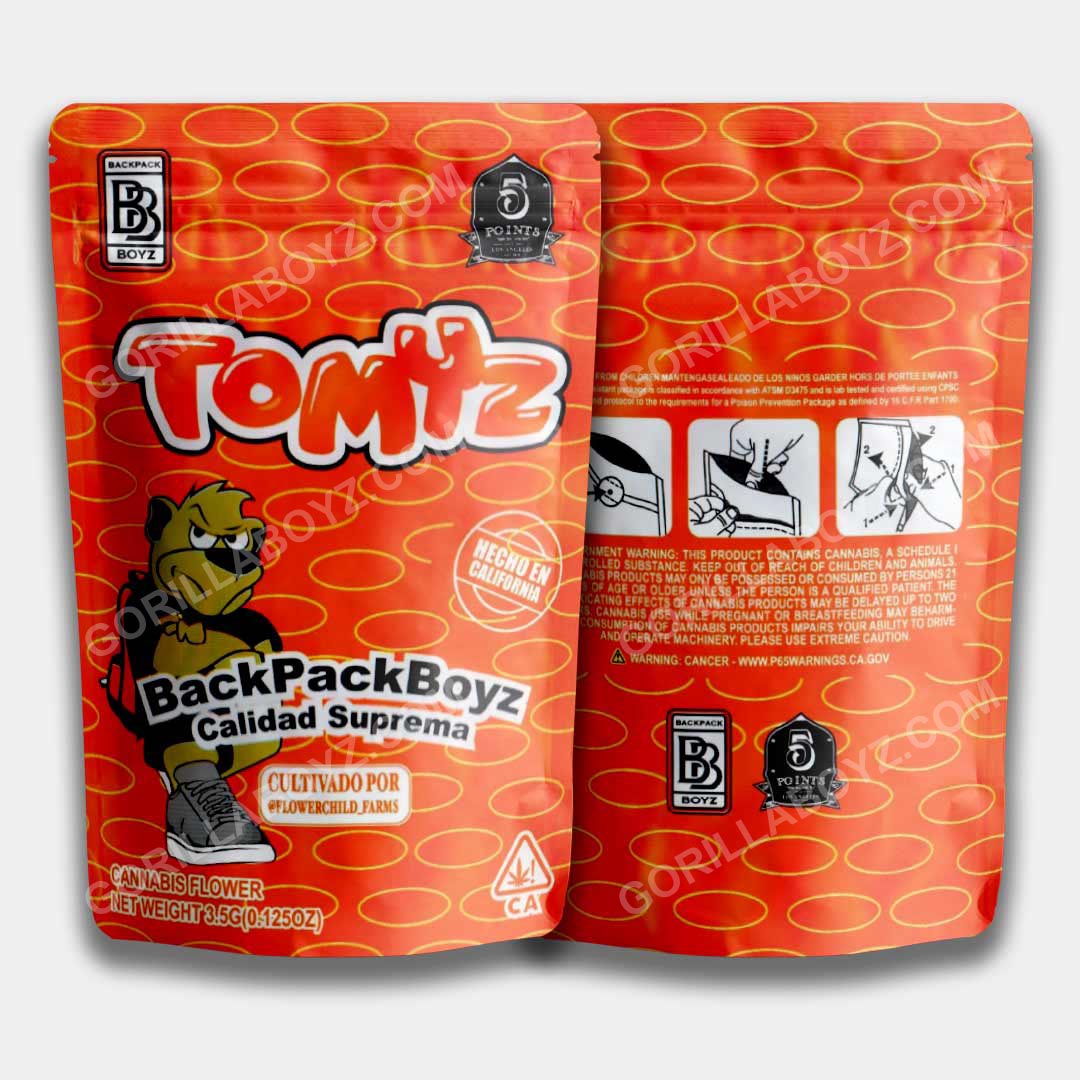 Blue Tomyz Mylar Bag 3.5 Grams Gorilla Boyz Inc