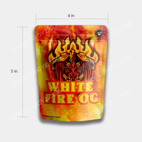 white fire og mylar bags