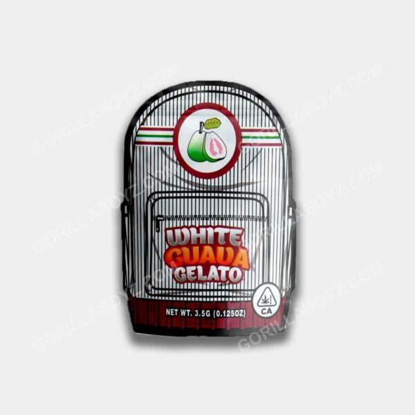 White Guava Gelato 3D mylar bags 3.5 grams