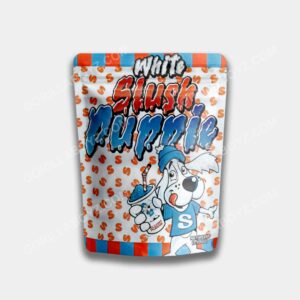 White Slush Puppie mylar bags